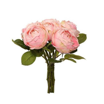 11" Silk Rose Bouquet - Pink