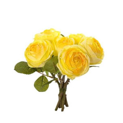 11" Silk Rose Bouquet - Yellow