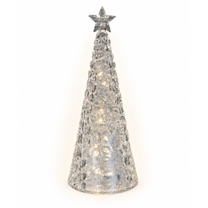 11.5" Clear Decorative Light up Christmas Tree