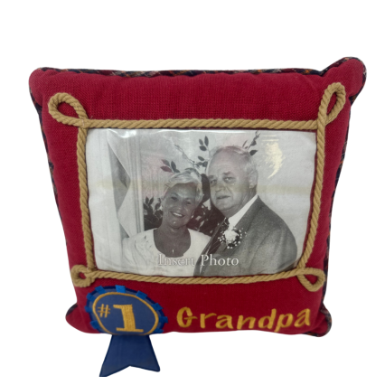 10" x 10" #1 Grandpa Picture Throw Pillow