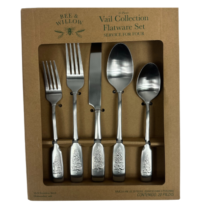 20 Piece Vail Flatware - Christmas Tree