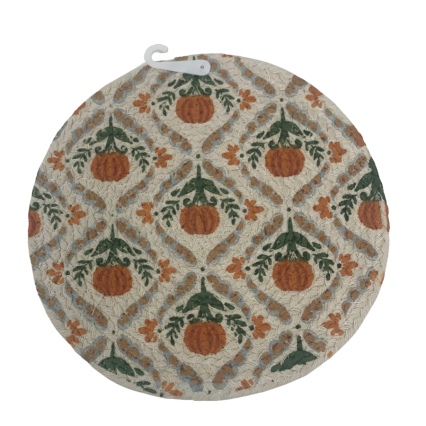 9" Set of 2 Trivet - Pumpkin Flower