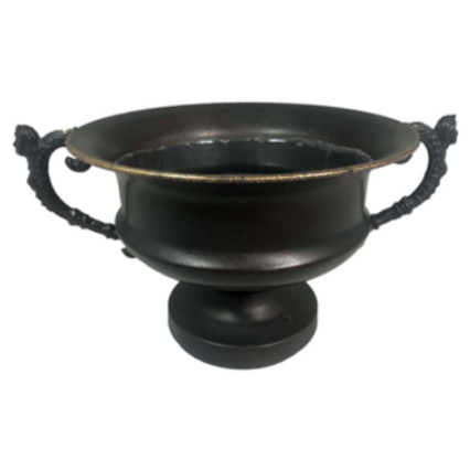 9.5" Mermaid Urn - Black/Brown