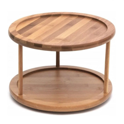 Lipper International 10" 2-Tier Turntable Spacer - Bamboo