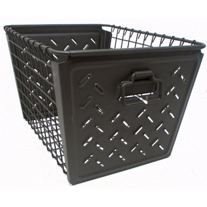 Metal Storage Basket - Dark Gray