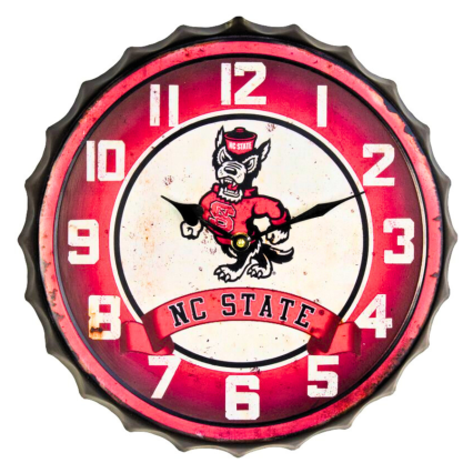 NC State Bottle Cap Clock