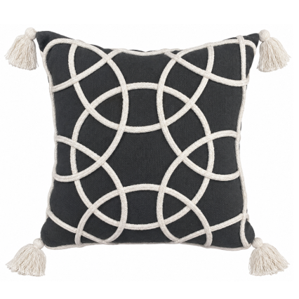 18" Lily Cement Geometric Accent Indoor Pillow