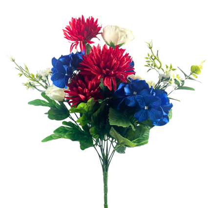 21" Patriotic Floral Bush