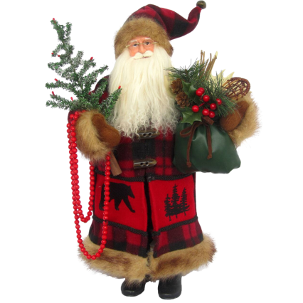 19" Christmas Berry Woods Santa