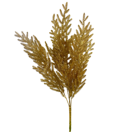 21" Glitter Gold Pine Bush