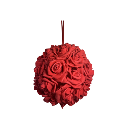 7.5" Rose Ball- Red