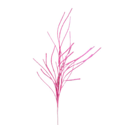 30" Glitter Twig Spray - Pink