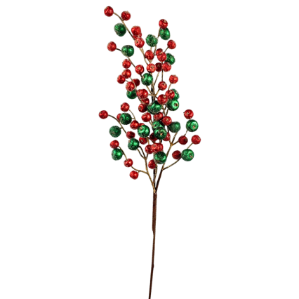 29" Frosted Red & Green Berry Pick