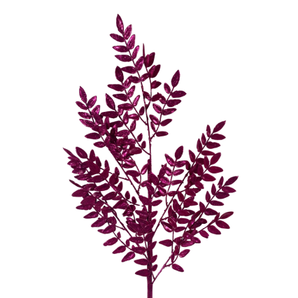 28" Glitter Fern Spray - Pink