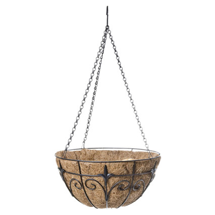 14" Classic Finial Hanging Basket
