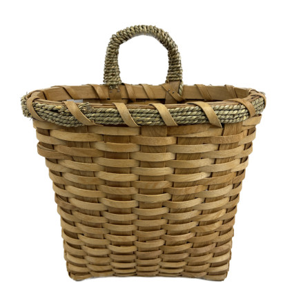 16"H Hanging Chip Wood Baskets With Woven Handle - Medium