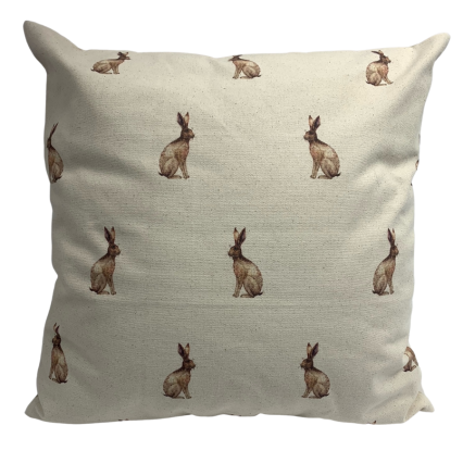 18" Tan Rabbit Reversible Indoor Pillow