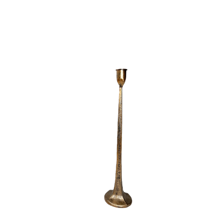 14" Copper Metal Distressed Candle Holder