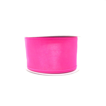 2.5"x25yd Hot Pink Wired Edge Sheer Ribbon