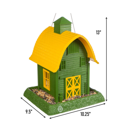 Village Collection Green Barn Bird Feeder