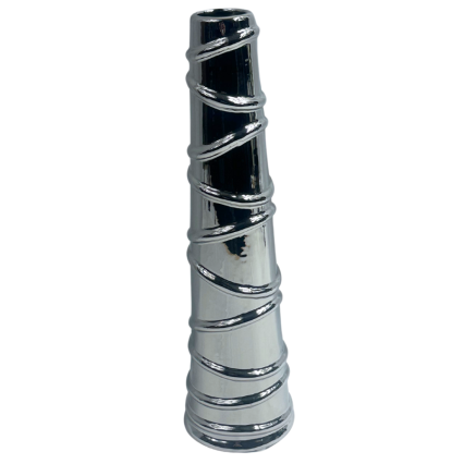 11.5" Chrome Spiral Vase