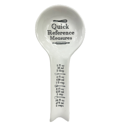 Quick Reference Measurements Spoon Rest
