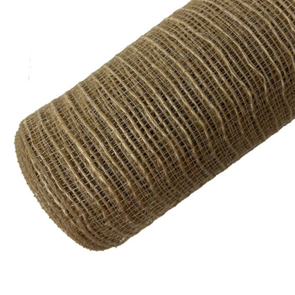 21"x10yd Deco Mesh With Jute-Natural