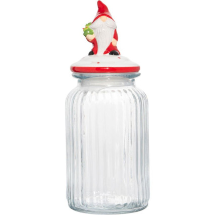 40oz Holiday Gnome Glass Canister