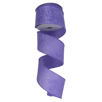 2.5" x 10yd Light Purple Embossed Ribbon