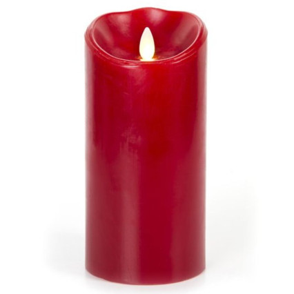 8.5" Luminara Red Flameless Candle
