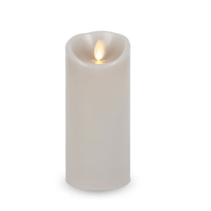 6.5" Luminara Flameless LED Candle - Unscented Gray Wax