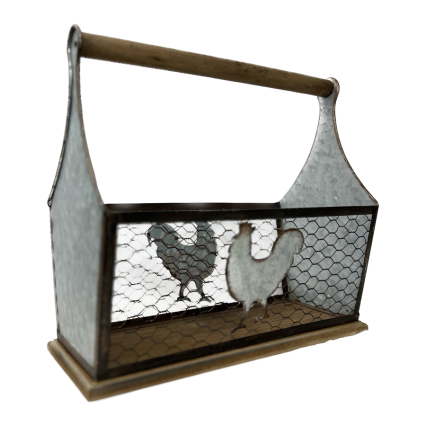 15"L Chicken Wire Decorative Caddy