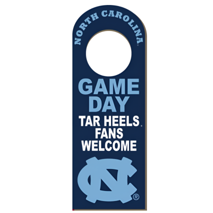 UNC Tar Heels Game Day Reversable Door Hanger