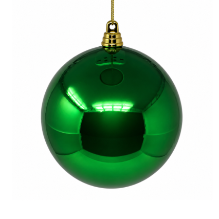 4" Shiny Ball Ornament - Green
