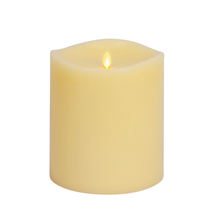 7" Luminara Flameless LED Candle- Unscented Ivory Wax