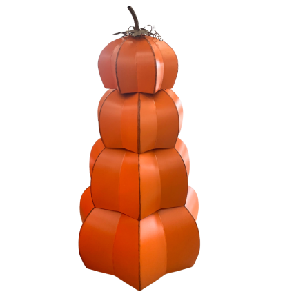 Stackable Metal Pumpkins- 4 Piece Set