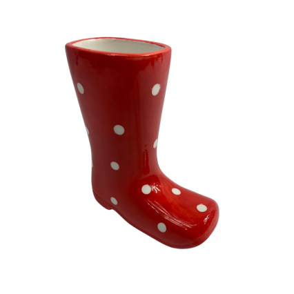 5" Red Planter/Vase Rain Boot