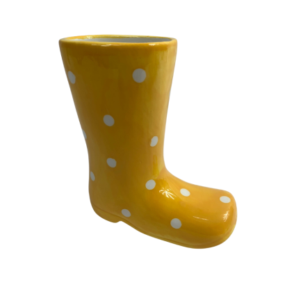 5" Yellow Planter/Vase Rain Boot