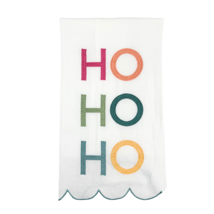 Ho Ho Ho Stitched Tea Towel