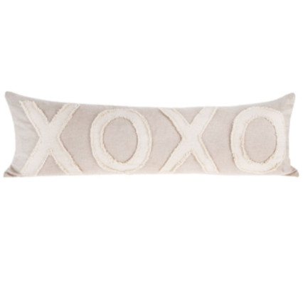 Lumbar XOXO Throw Pillow 36"L