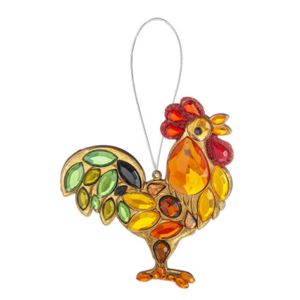 Crystal Rooster Ornament