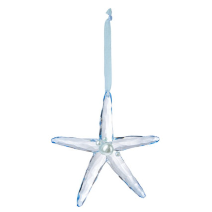 Crystal Seaside Starfish Ornament - Blue