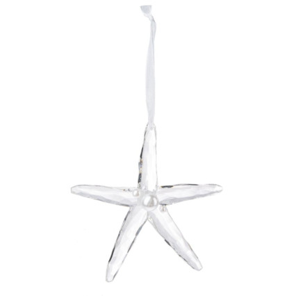 Crystal Seaside Starfish Ornament - Clear