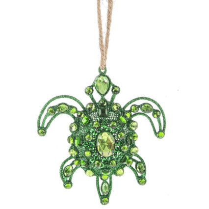 Crystal Coastal Turtle Ornament