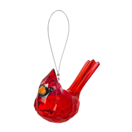 Elegant Crystal Cardinal Ornament