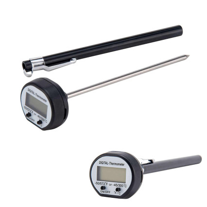 Alpine 5.9" Digital Thermometer-Black