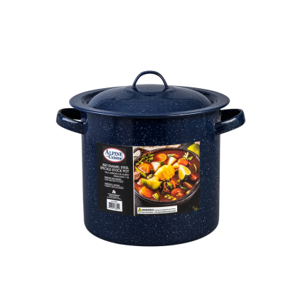 Alpine Cuisine 8QT Enamel Steel Stock Pot