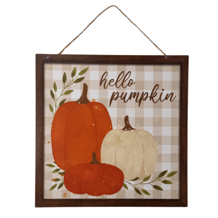 10" Hello Pumpkin Sign