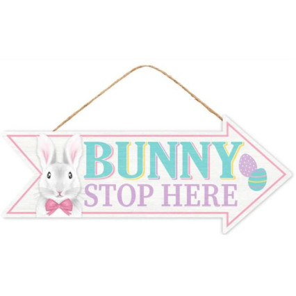 16" Bunny Stop Here Arrow Sign