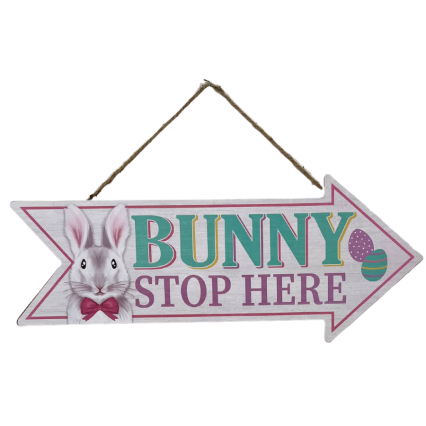 Bunny Stop Here Sign